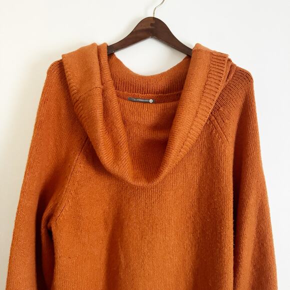 ANTHROPOLOGIE Slouchy Oversized Turtleneck Sweater Orange Medium M OB1399149 - Picture 4 of 10